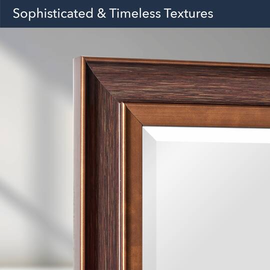 Head West 28" Bronze & Copper Oil-Rubbed Framed Wall Mirror